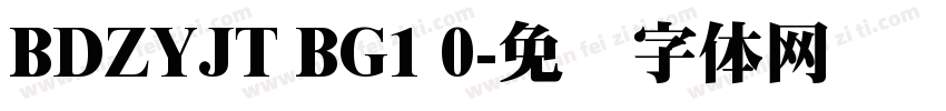 BDZYJT BG1 0字体转换